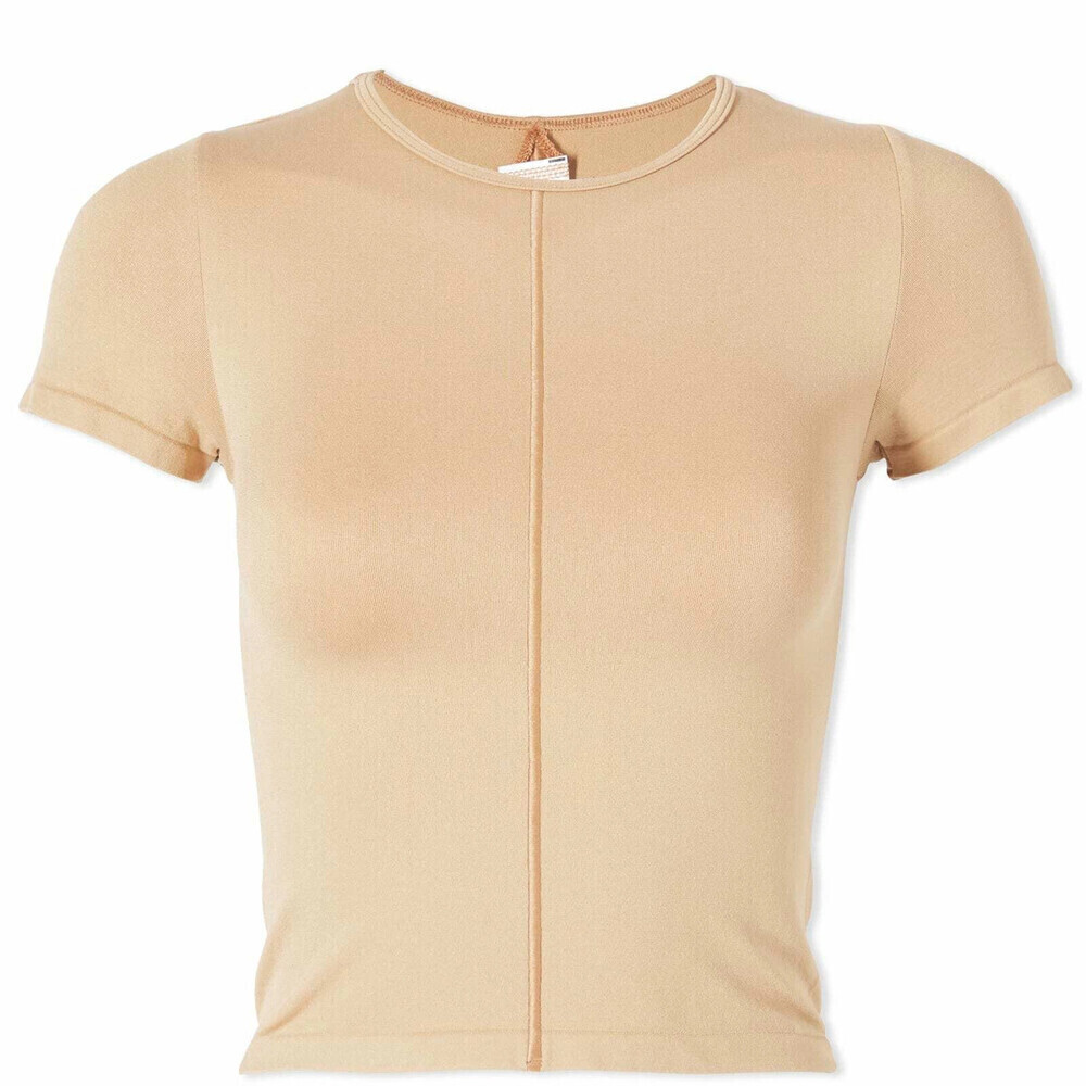 Good American Lightweight So Soft Sculpted T-Shirt Pecan Basic Size 3/4 $78